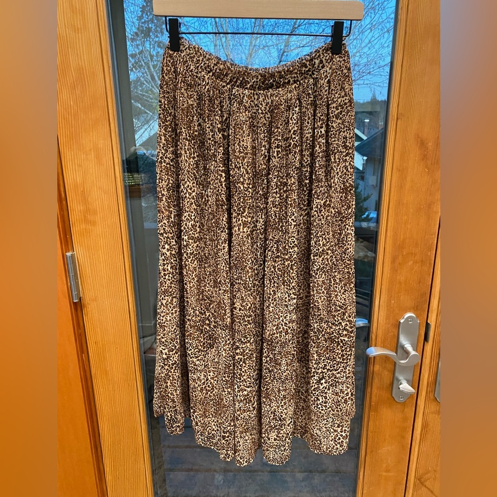 tahari cheetah maxi skirt